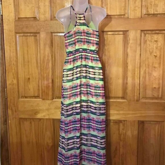 No Boundaries Tie Dye Floor Length Maxi Elastic Waist Sundress Dress3 - 5 Small - Picture 8 of 16